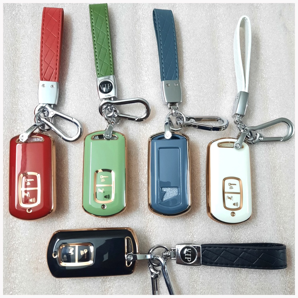 Bọc chìa khóa Smartkey AB Airblade, Vision, Lead, Vario cũ 2 nút bấm to nhựa TPU kèm móc khóa