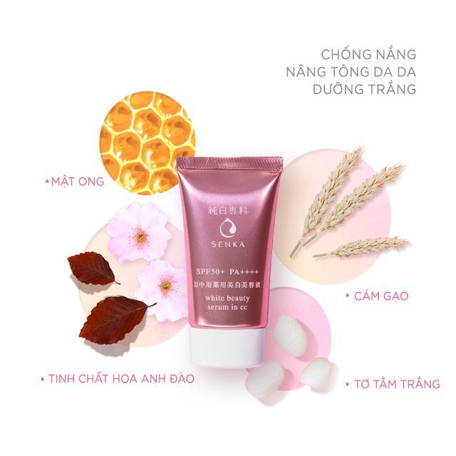 Bộ đôi Chống nắng trang điểm 3in1 & Tinh chất dưỡng môi cấp ẩm (Senka UV CC 3in1 + Senka Perfect Lip Essence 10g) | BigBuy360 - bigbuy360.vn