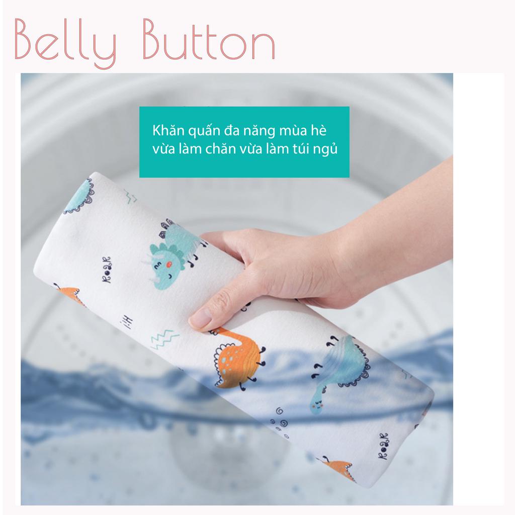 Khăn ủ cho bé sơ sinh BellyButton 100% cotton cao cấp, khăn tắm cho bé sơ sinh thấm hút và thoáng khí tốt