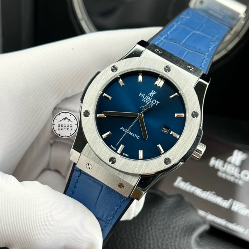 Đồng Hồ Nam Hublot Cơ Tự Động Size 42mm Class Màu Xanh Lịch Ngày Hàng Chuẩn Cao Cấp Fullbox | BigBuy360 - bigbuy360.vn
