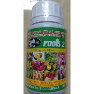 Phân bón lá hữu cơ sinh học roots 2 - chai 100 ml