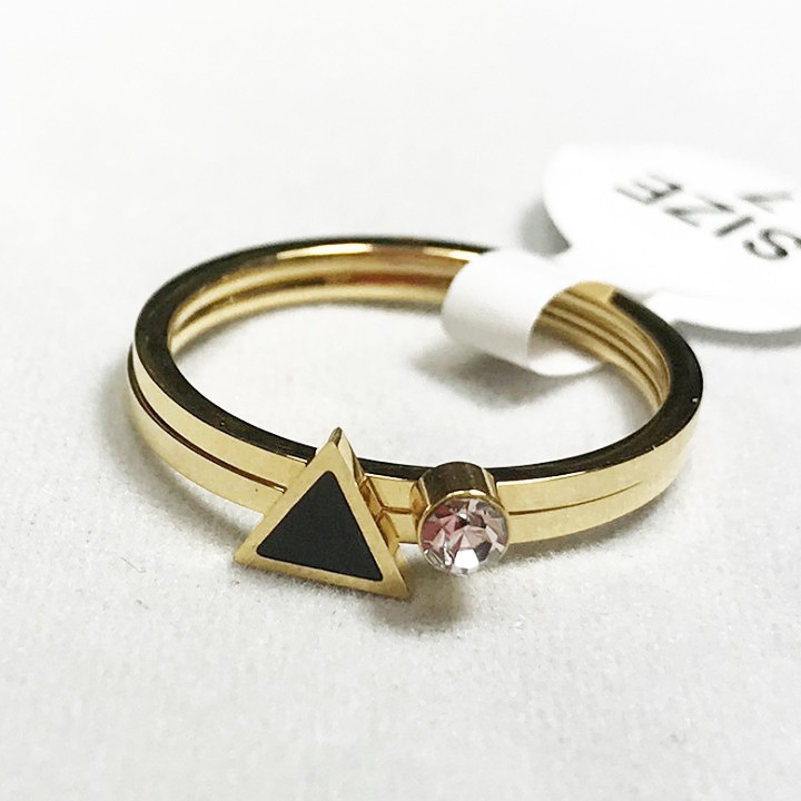 Bộ 2 Nhẫn Tam Giác Titan Ko Rỉ TT 2014