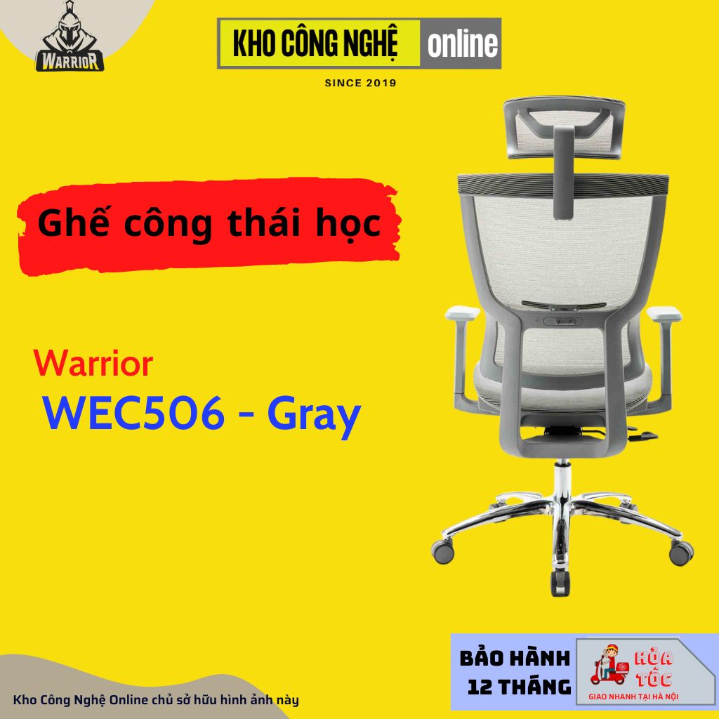 Ghế công thái học ergonomic WARRIOR – Hero series – WEC506 Gray
