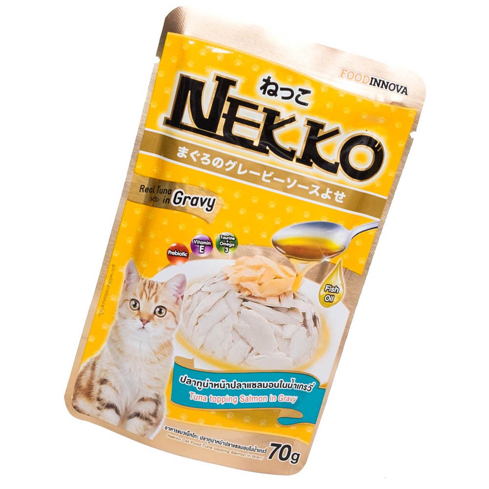 Nekko salmon gravy 100g Thức ăn ướt pate cho mèo vị cá hồi