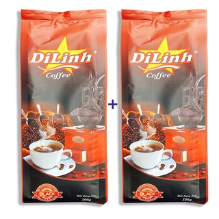 Combo 2 bịch x 500gr Cà phê pha rang xay pha Phin truyền thống Di Linh Black.