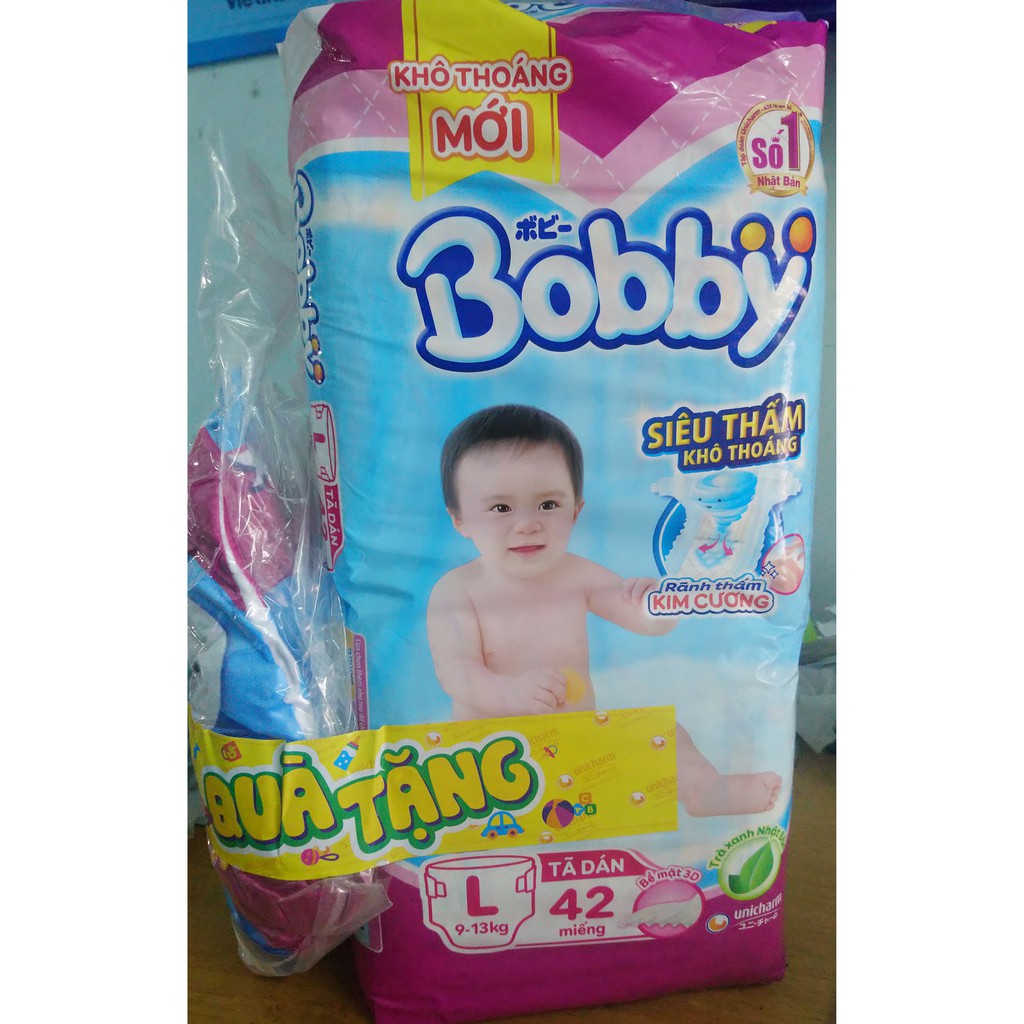 Tã dán Bobby Fresh siêu mỏng L42 (9-13kg) - 42 miếng