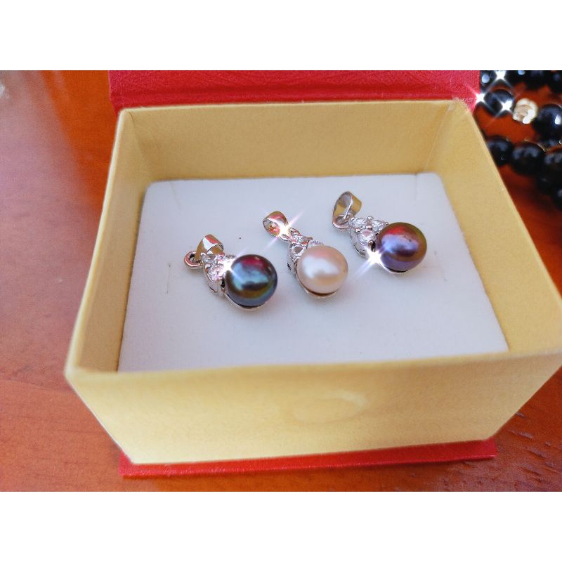 Mặt Dây Chuyền Bạc mic hạt châu đính đá pha lê vĩnh viễn bảo hành