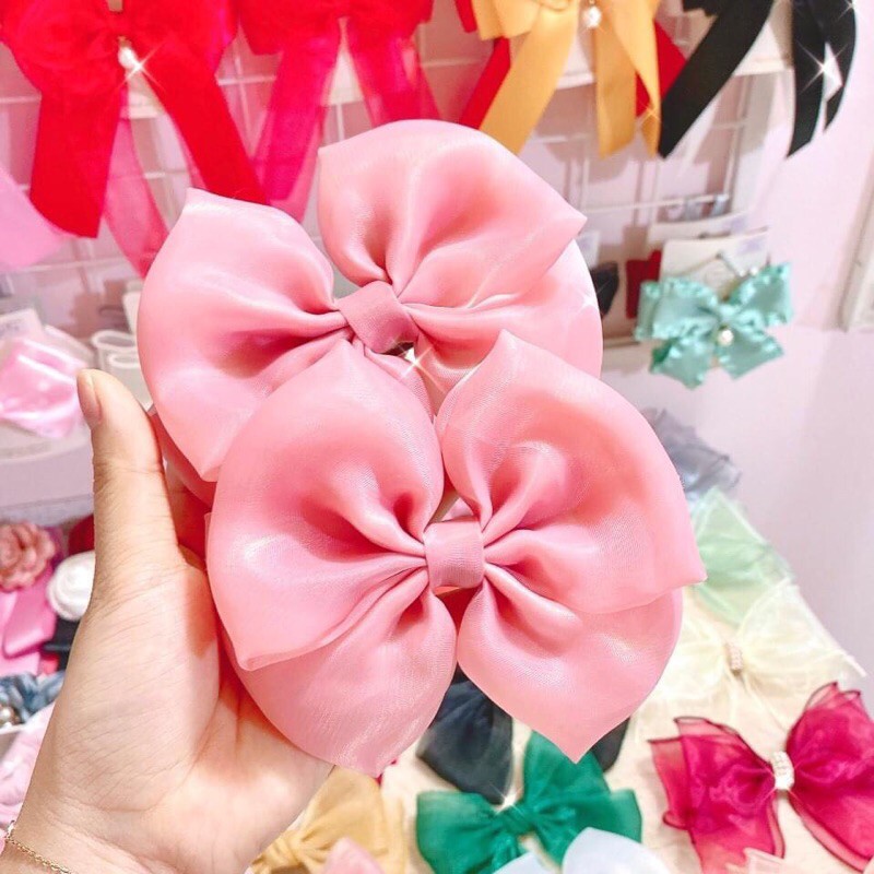 buộc tóc nơ voan công chúa