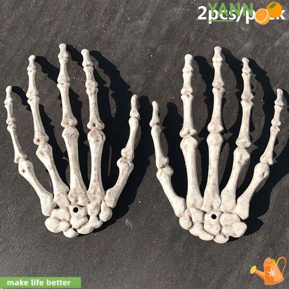 1 Cặp Mô Hình Bàn Tay Đầu Lâu Đáng Sợ 4 Kích Cỡ Trang Trí Nhà Cửa Dịp Halloween