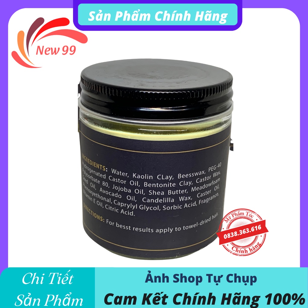 Sáp vuốt tóc nam CLAY WAX tạo kiểu tóc bồng đẹp 100ml hàng chuẩn chất lượng