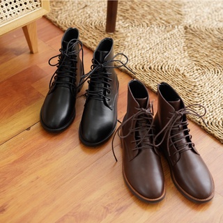 La Muse - Boots nữ buộc dây Chloe