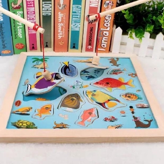 Câu cá bảng đại dương 2 cần bằng gỗ cho bé