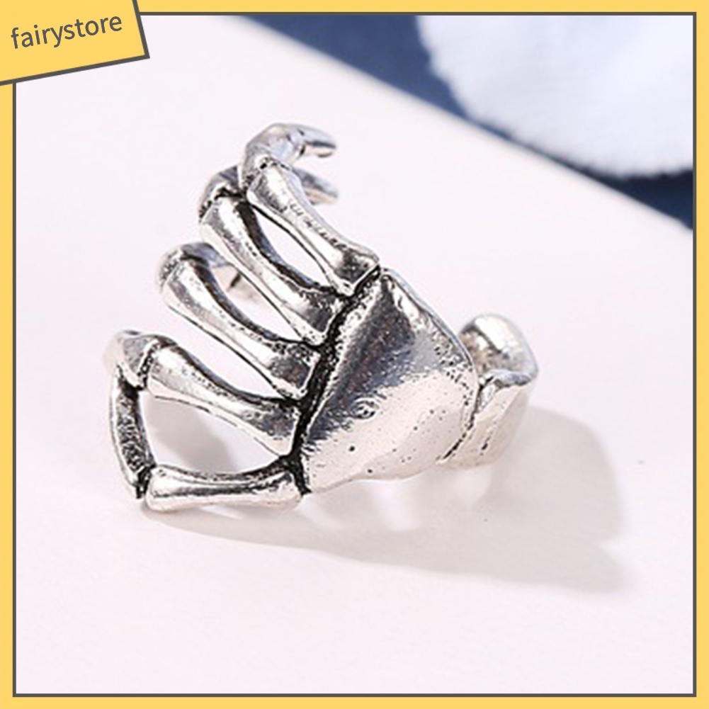 Khuyên kẹp vành tai họa tiết đầu lâu cá tính