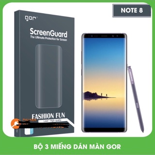 Bộ 3 miếng dán Dẻo GOR Galaxy Note 8 Full màn hình ( Dán 2 mặt )