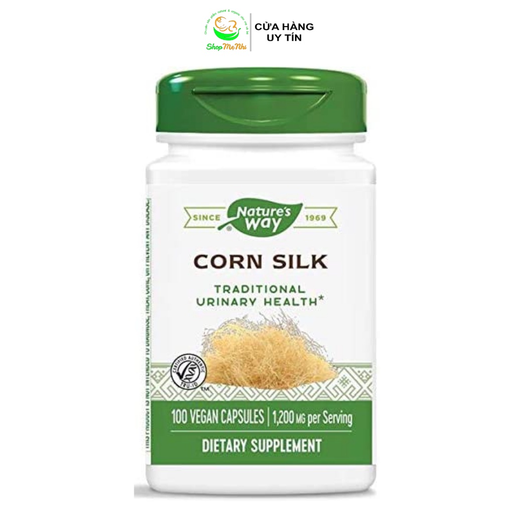 Viên uống chiết xuất râu ngô hỗ trợ tan sỏi thận, lợi tiểu Nature's way corn silk 100 viên.