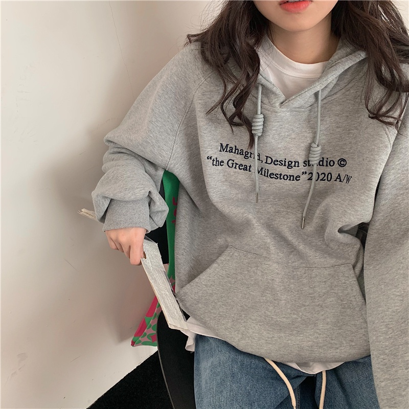 Áo hoodie dài tay dáng rộng in chữ cá tính trẻ trung 47314 | BigBuy360 - bigbuy360.vn