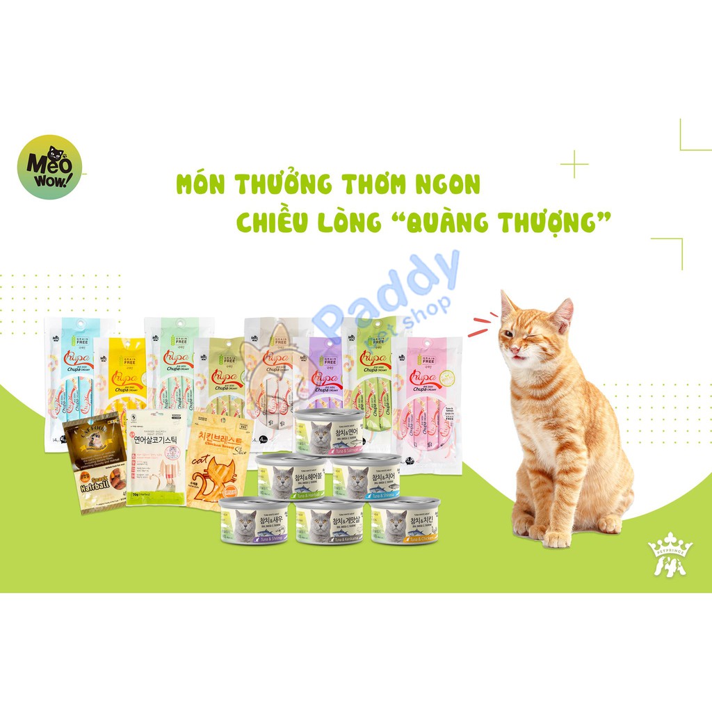 Súp Thưởng Mèo Meowow Chupa 56g (Túi 4 tuýp)