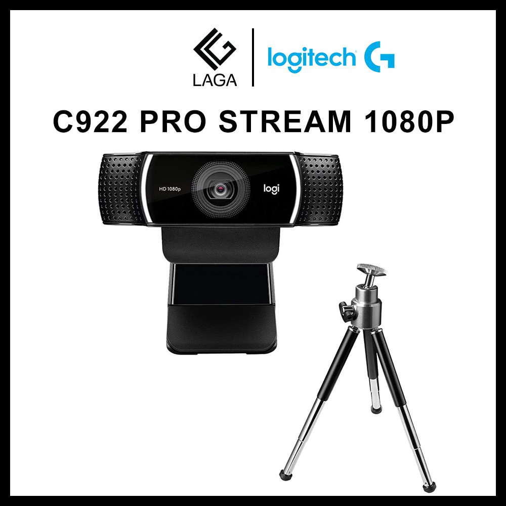 Webcam Full HD Stream Logitech C922 PRO 1080P/30FPS 720P/60FPS - LAGA