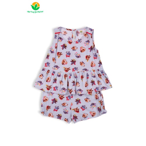 Bộ Lanh Quần Đùi Áo Sát Nách Bé Gái B62.2206 - Thời Trang Gia Đình VT
