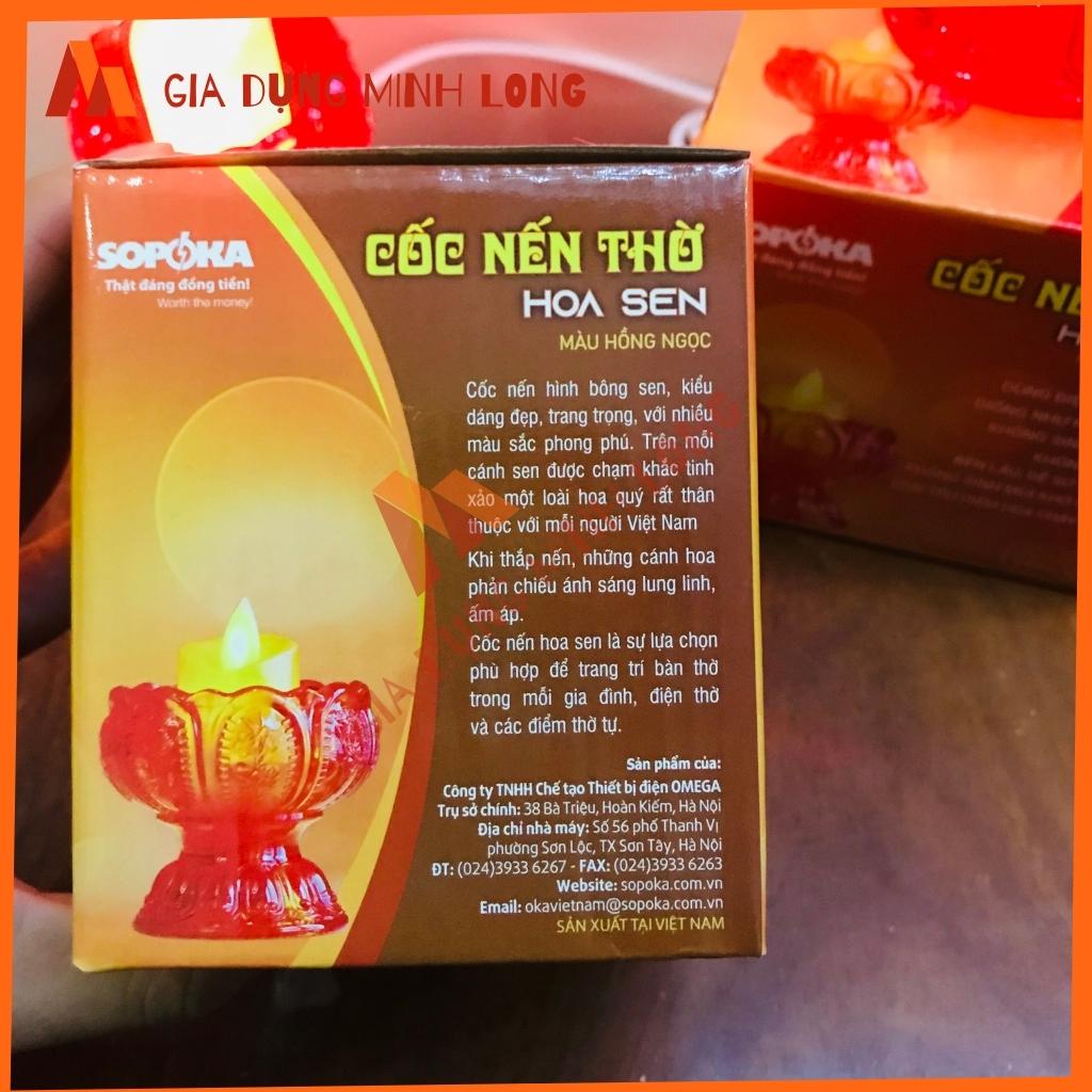 Cốc nến thờ hoa sen, cốc nến thờ led có ngọn lửa giả sinh động