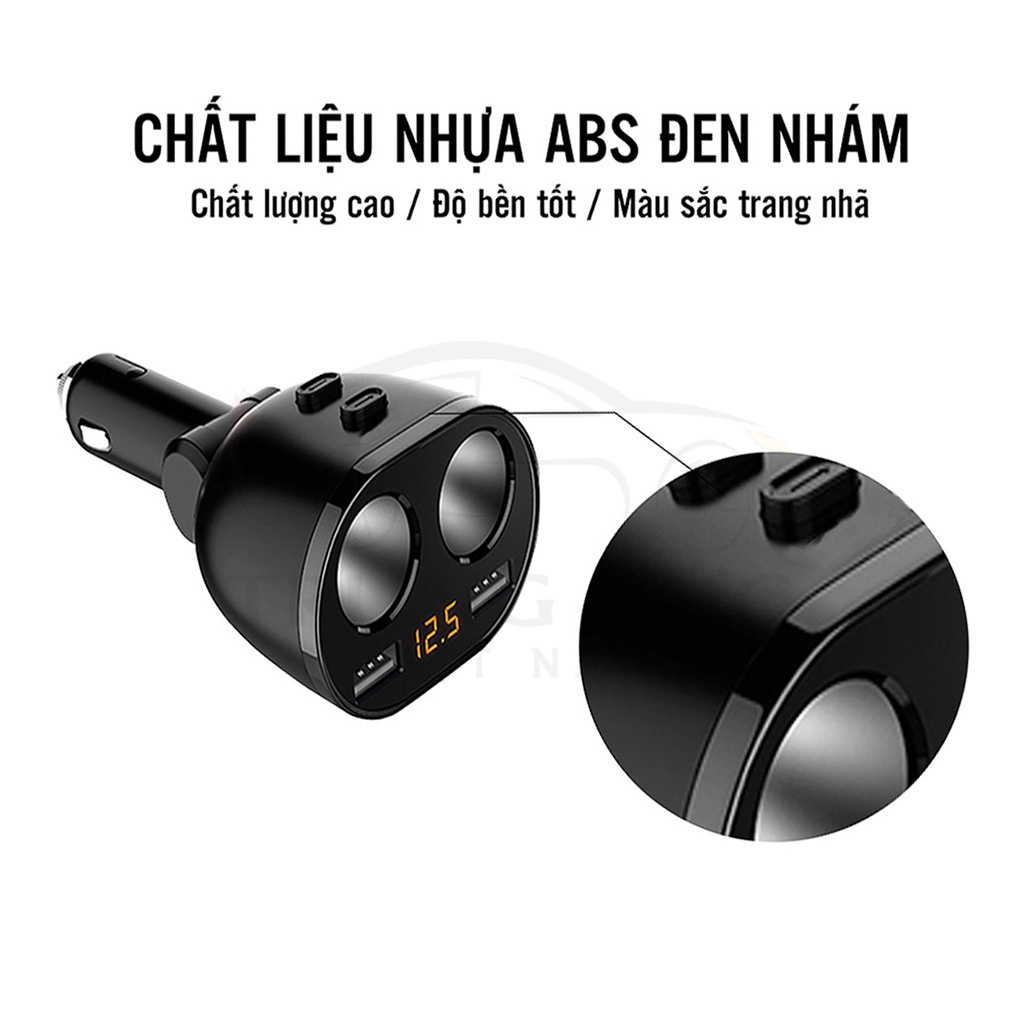 Tẩu sạc Ô tô xe hơi TRUNGDUCVN QC 3.0 HYUNDAI, tẩu chia sạc nhanh dùng cho tất cả các loại xe