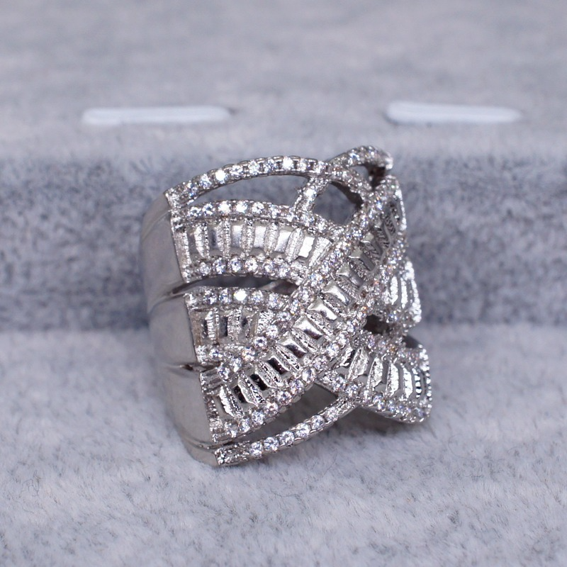 Nhẫn nhiều lớp mạ bạc S925 sang trọng thời trang