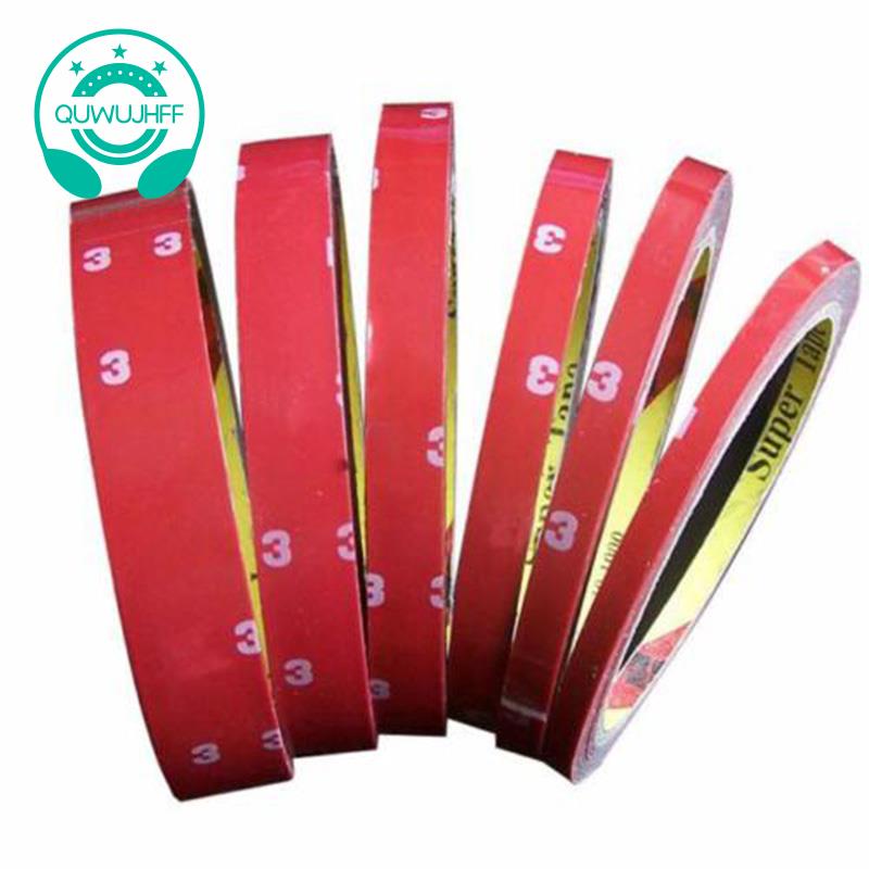 Cuộn băng keo xốp hai mặt màu đỏ dài 3m kích thước 8MM*3M