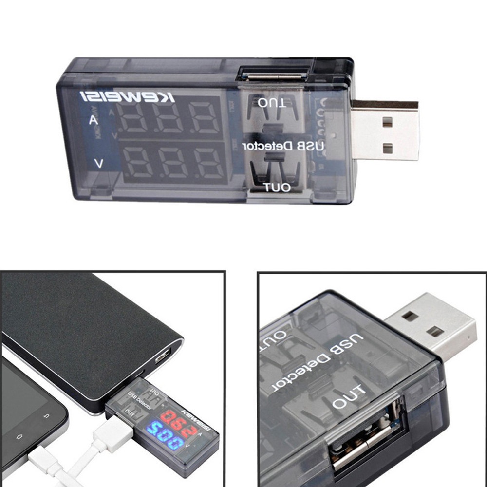 Thiết bị đo dòng điện sạc cổng usb thiết kế di động tiện lợi