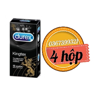 Combo 4 hộp durex kingtex loại 12 bao /hộp