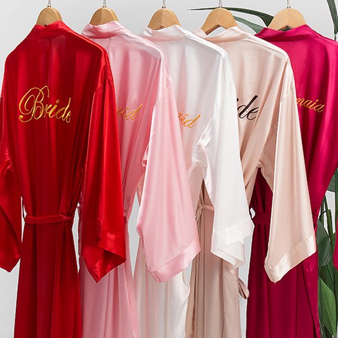 Áo Choàng Ngủ Cô Dâu ✅ Kimono Choàng Makeup Studio✅ IVY214
