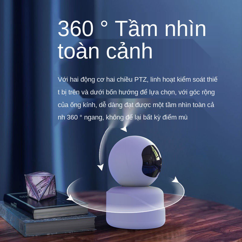 Camera giám sát Anba WiFi không dây độ nét siêu cao theo dõi thông minh 360 ° cần pin, kết nối Internet tại nhà v