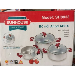 BỘ NỒI SUNHOUSE SH8833