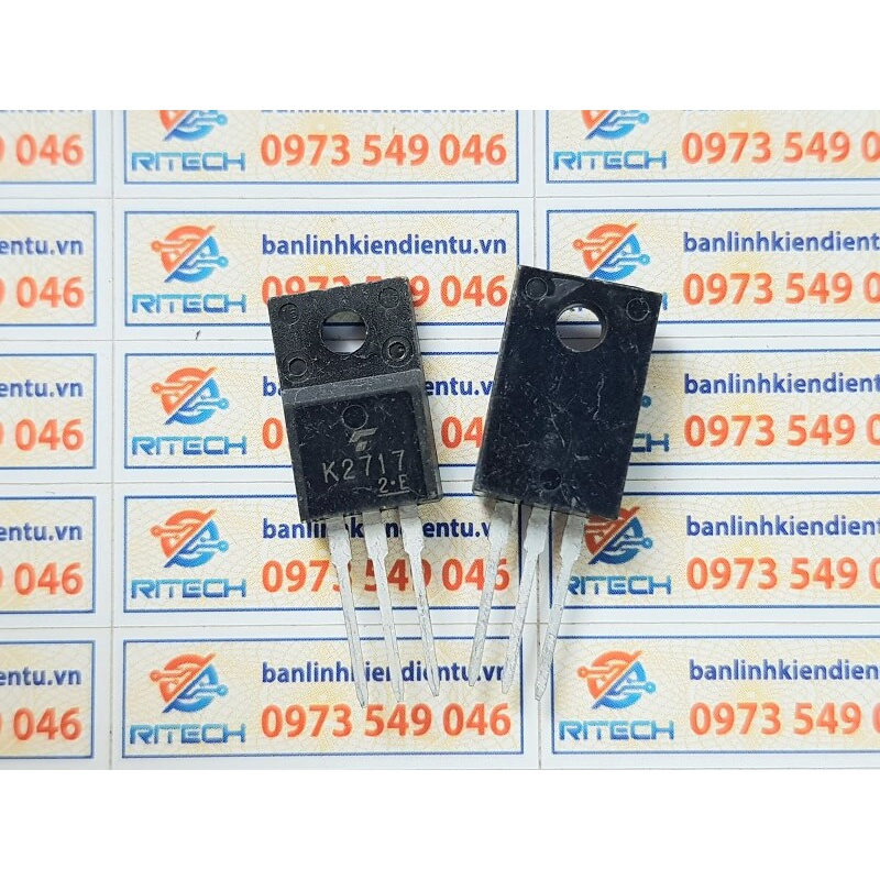 [Combo 5 con] K2717, 2SK2717 Mosfet kênh N 2.5A 900V TO-220