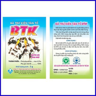 Bả Trừ Kiến Tận Tổ BTK (5g/gói)
