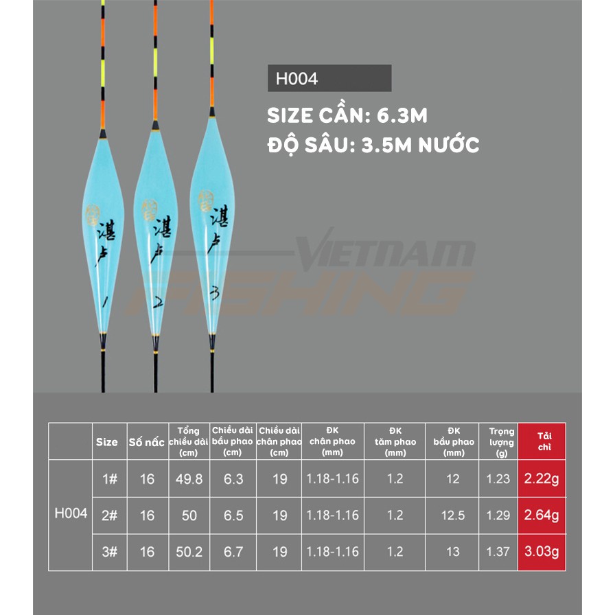 Phao Câu Đài Nano Hua H004