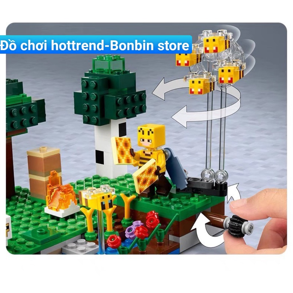 Đồ chơi lego lắp rắp mô  hình trang trại mật ong My World No.11581 với 250 pcs