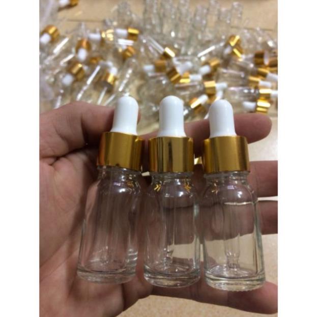 Lọ Chiết Serum ❤ GIÁ TỐT NHẤT ❤ [5ml,10ml] Lọ đựng tinh dầu bóp giọt Khoen vàng chiết mỹ phẩm , phụ kiện du lịch