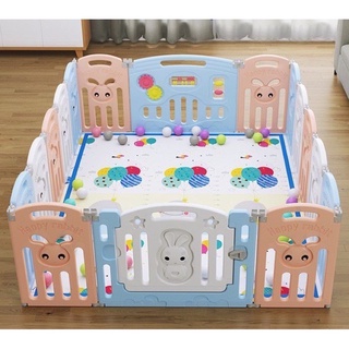 Quây cũi cho bé, Quây cũi nhựa nguyên sinh cao cấp Tặng thảm +100 bóng