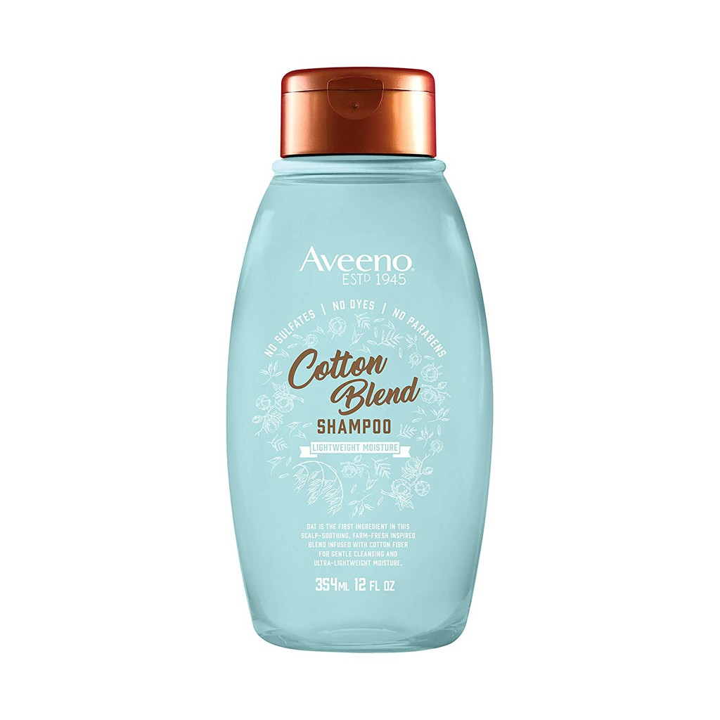 Dầu gội/xả tóc thiên nhiên Aveeno Cotton Blend Sulfate-Free for Light Moisture & Soothed Scalp 354ml