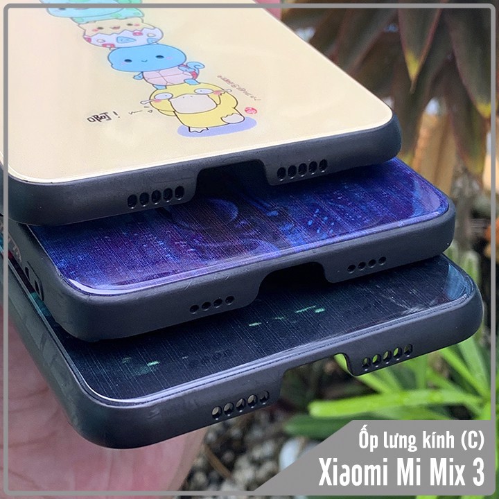 Ốp lưng Xiaomi Mi Mix 3 gương Kính ( C ) - mặt kính cứng viền nhựa dẻo