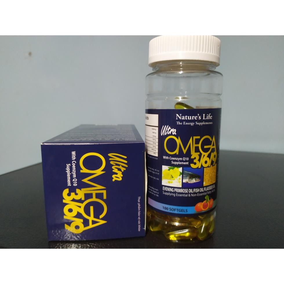 Dầu Cá Omega 3 6 9 Hộp 100 viên - Bổ Não, Tăng Cường Thị Lực, Giảm Nguy Cơ Mắc Bệnh Tim Mạch