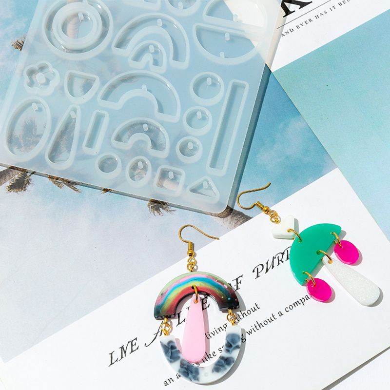 Khuôn Làm Bông Tai Hình Chữ U Bằng Nhựa Resin Epoxy Phong Cách Bohemian Thời Trang