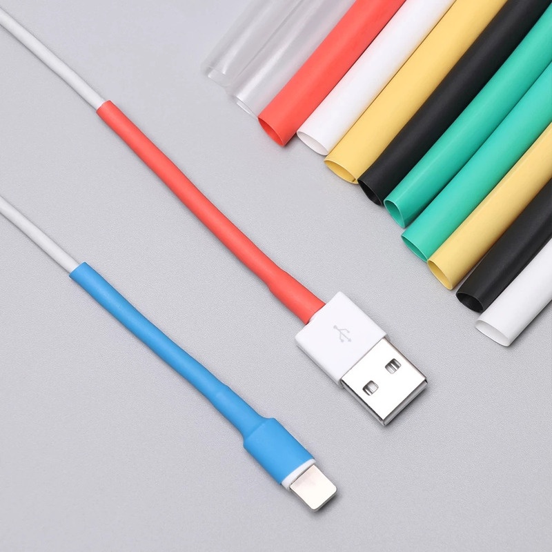 Ống Bảo Vệ Dây Cáp Sạc USB 100cm Có Thể Thu Gọn Màu Sắc Ngẫu Nhiên Cho Máy Tính/TV/Văn Phòng