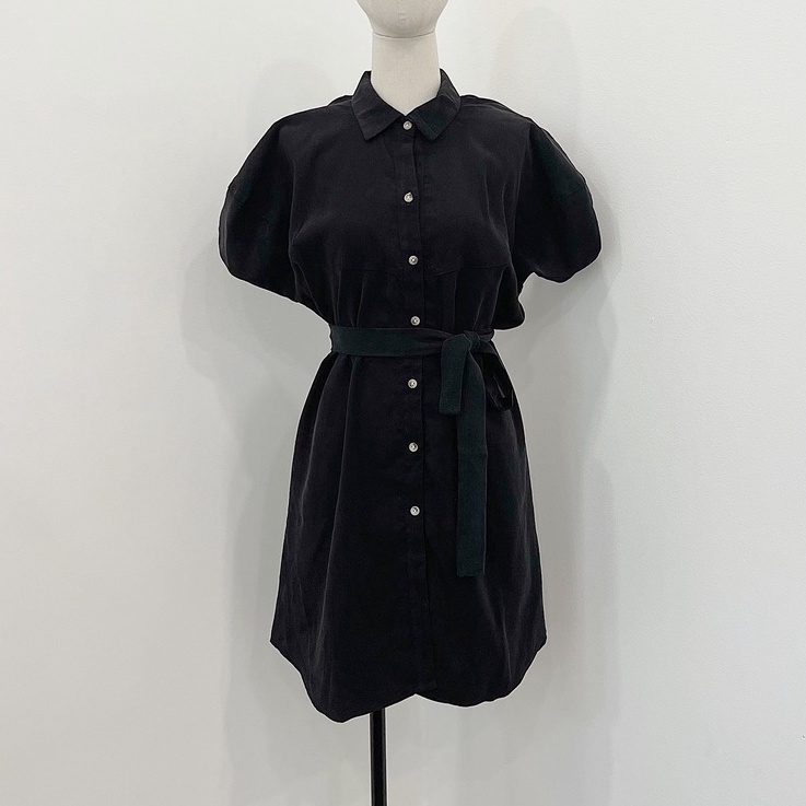 MSD003 Đầm Cổ Sơ Mi 2 Màu Trắng Đen Cột Eo Váy Xinh Xắn Phong Cách Hàn Quốc Nữ Tính Đơn Giản Sang Trọng | BigBuy360 - bigbuy360.vn