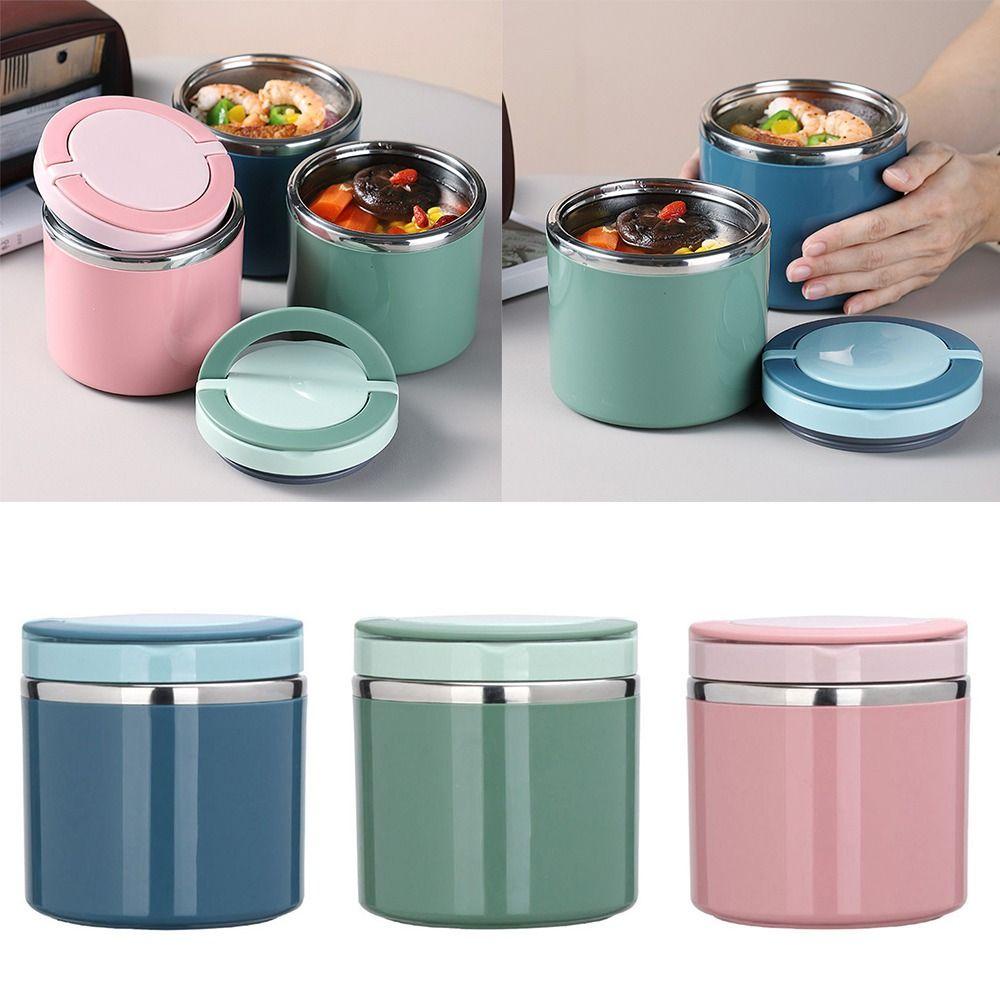 Hộp cơm Bằng Thép Không Gỉ Chống Rò Rỉ Có Tay Cầm Tiện Dụng Cho Học Sinh / Nhân Viên Văn Phòng