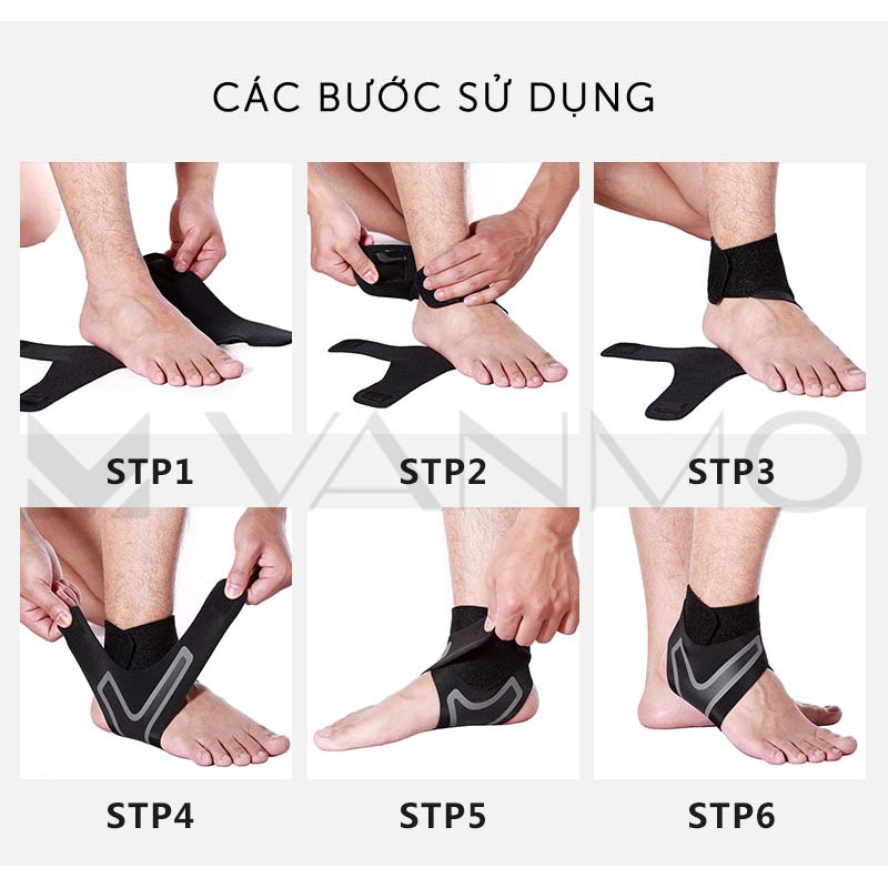 Băng Cổ Chân, Đai Quấn Bảo Vệ Mắt Cá, Bó Cổ Chân Chính Hãng Tập Gym Thể Thao.