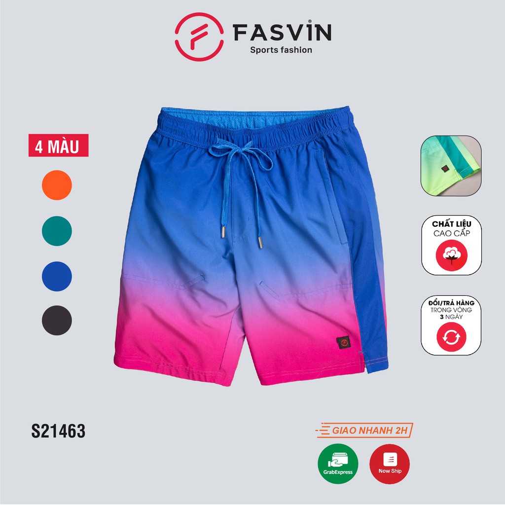 Quần short nam thể thao cao cấp Fasvin S21463.SG vải gió thun co giãn mềm mát đi bơi đi chơi tennis | BigBuy360 - bigbuy360.vn