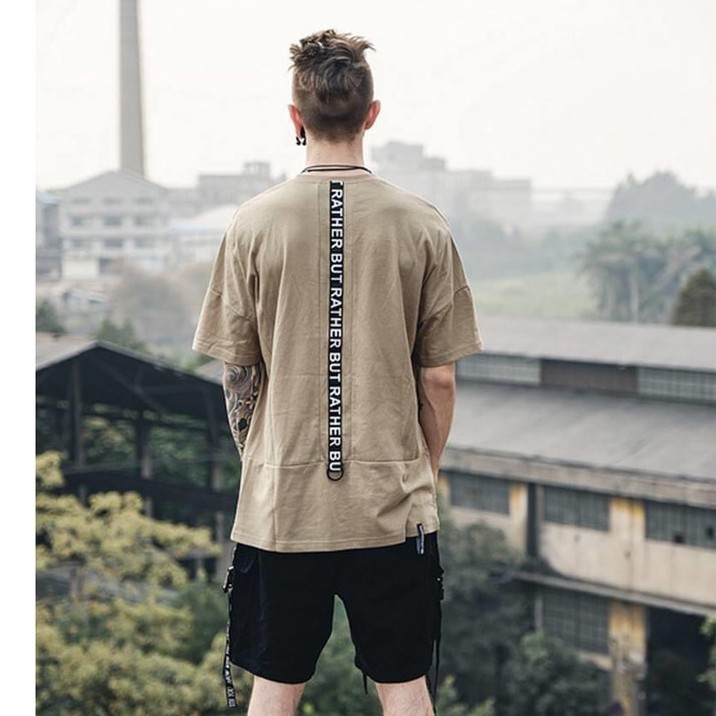 Áo thun T Shirt But Rather Sọc Lưng đen ATT210 Có 3 Màu Đen, Trắng, Nâu - Phong Cách Street Style Chất Cotton Thoáng Mát