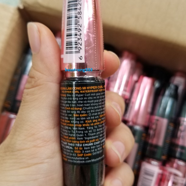 Mascara Dài Mi và Cong Mi Maybelline New York Hyper Curl Waterproof 9.2ml