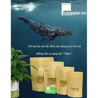 0,5 KG Túi zip giấy cửa sổ ( Túi Zipper Kraft)